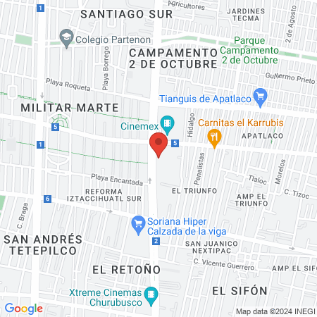 Traumatólogo | Dr. Eliud Jair Benavides Lombard map