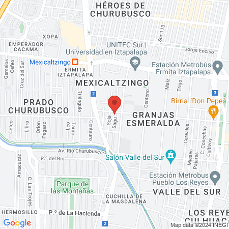 Gonzalez Cardin Vicente Ernesto Dr map