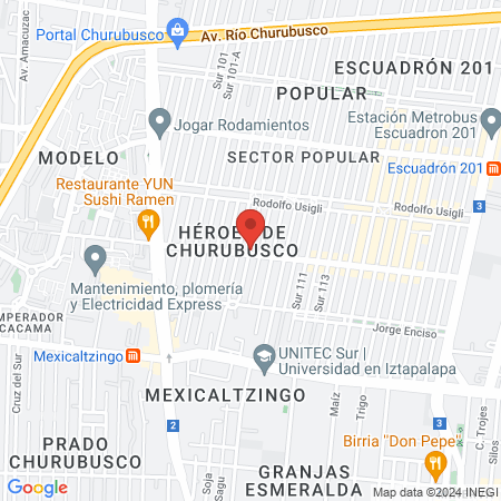 Veterinaria 3 Lobos map