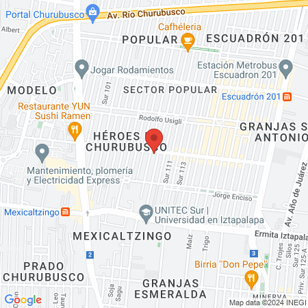 Veterinaria sur 107 map