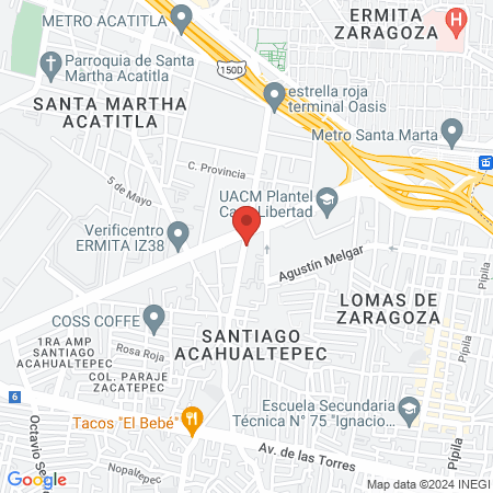 Consultorio homeopático profesional map