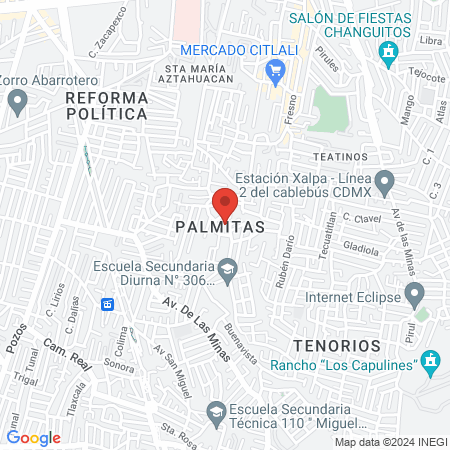 Casa Palmitas map