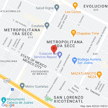 GIMNASIO ARIZONA map
