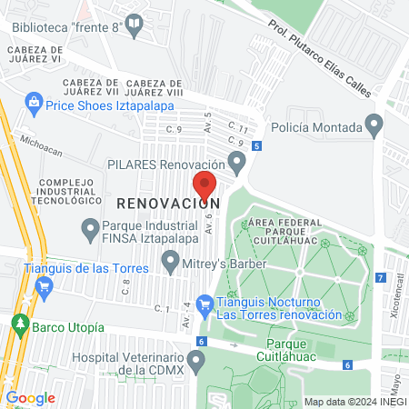 Salón y barberia map