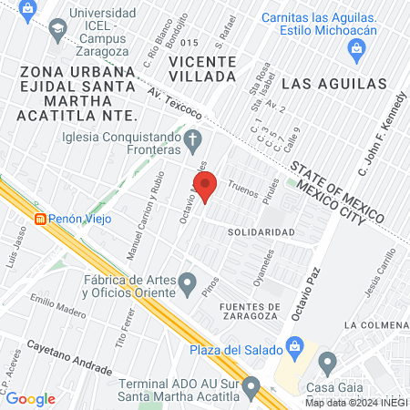 Ponte Los Guantes Iztapalapa map