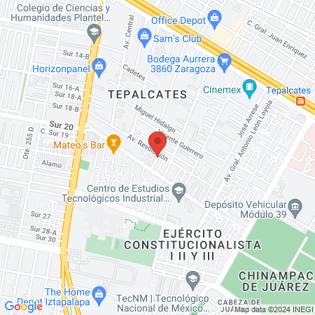 Dental Spa Tepalcates map