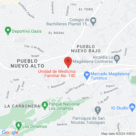 Unidad de Medicina Familiar No. 140 map