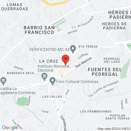 Dental Tizcareño map
