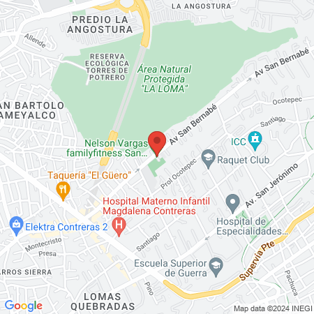 Nelson Vargas familyfitness San Jerónimo map