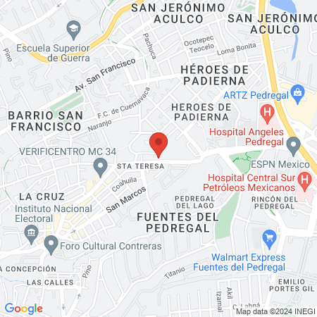 QUICKLISS SANTA TERESA map