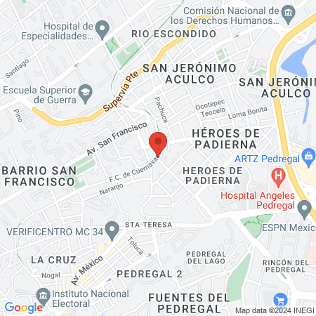 Consultorios dentales del Sector Privado map