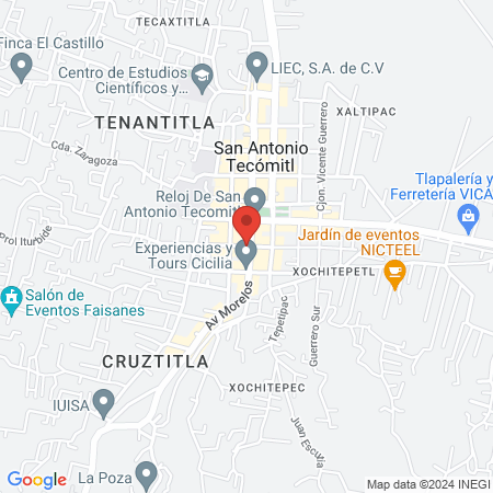 Estética Unisex Tecomitl map