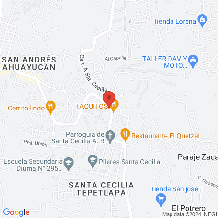 Soo Bak Santa Cecilia Tepetlapa map