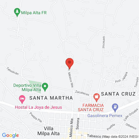 Mediasco Villa Milpa Alta map