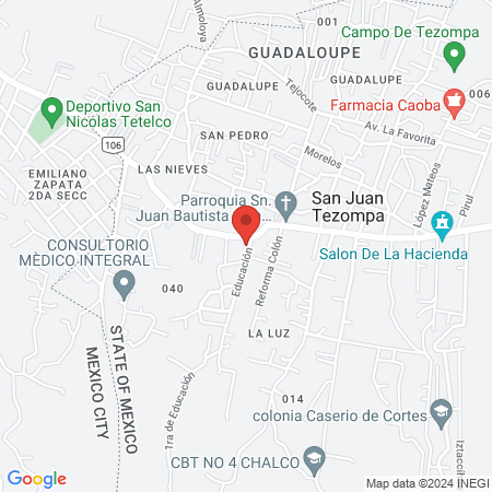 Dr. Moisés Marino Ramírez Ramírez, Cirujano general map