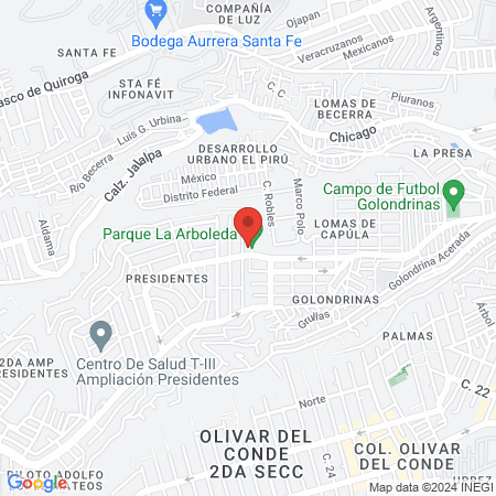 Gimnasios Urbanos 12 map