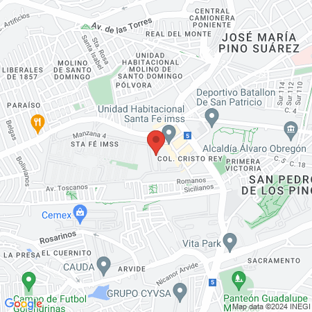 IMSS CLINICA 12 SANTA FE map