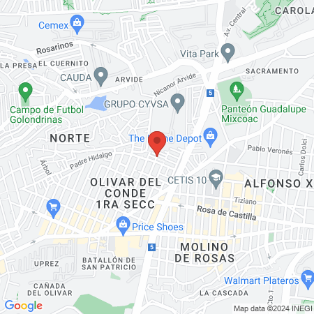 Círculo Clínico Álamos map