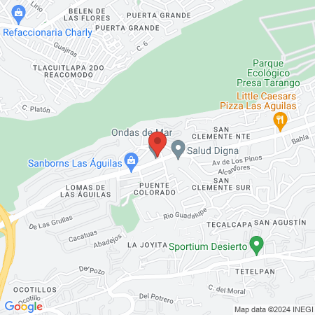 PILATES AGUILAS map