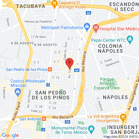 Clínica Dermatológica Profesional map
