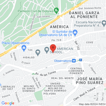Hernia Center CDMX map