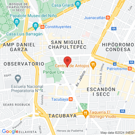 Dr. Gabriel Santos Tejeda Fisioterapeuta Miguel Hidalgo map