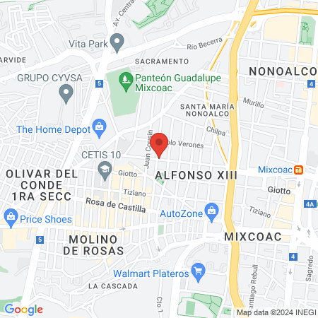 Consultorio Dental Del parque map