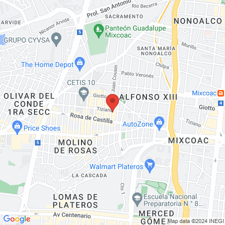 Consultorios dentales del Sector Privado map