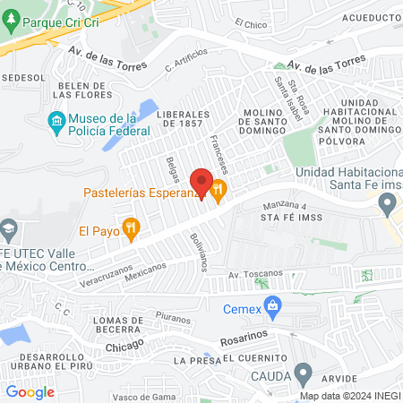 Consultorio Médico Ginecología-Pediatría- Dental map