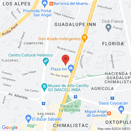 Sports World San Ángel map