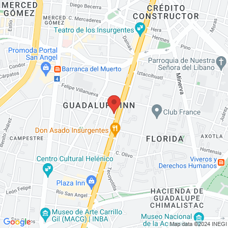 Body Fitness Pilates Reformer Studio Guadalupe Inn map