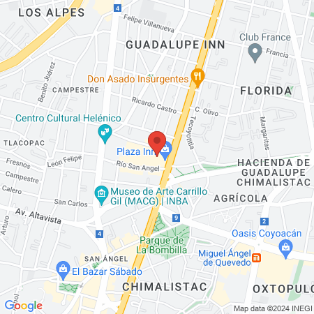 Consultorios dentales del Sector Privado map