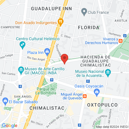 CENTRO GERIÁTRICO VILLA JACARANDAS map