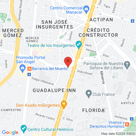 Bodywrap Barranca del Muerto map