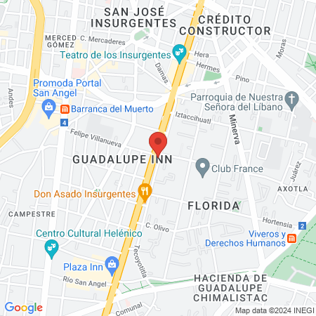 Georgie Dent Insurgentes sur map