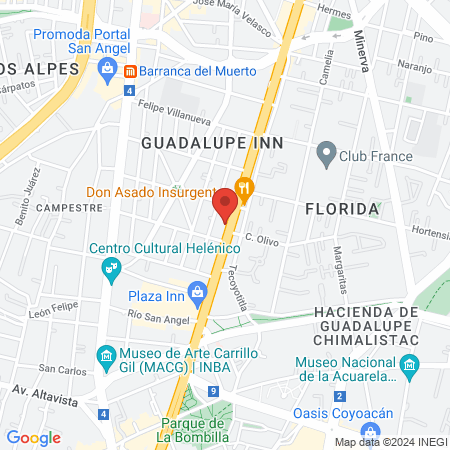 Dra. Susana Guzmán López. Odontóloga/ Endodoncista map