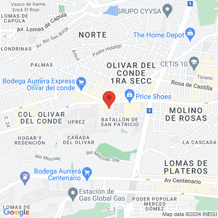 PODOLOGOS VAZQUEZ GARCIA map