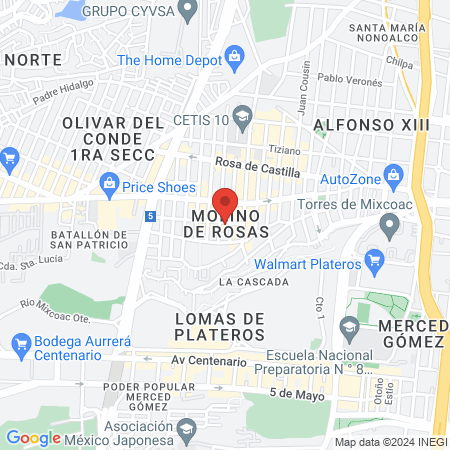 Dra. Claudia Fabiola Alanis Arredondo map