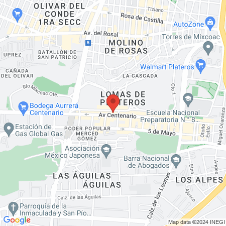 Podología Centenario map