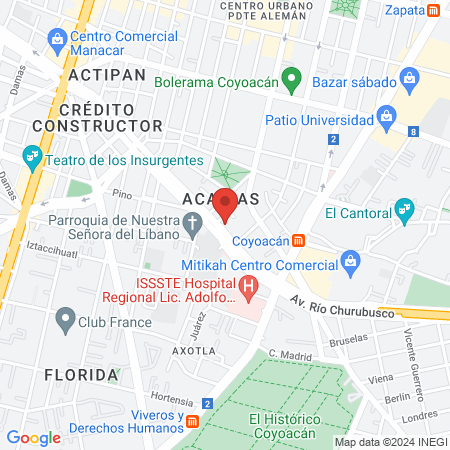 Dra. Cintia Mejia Garcia, Ginecólogo map