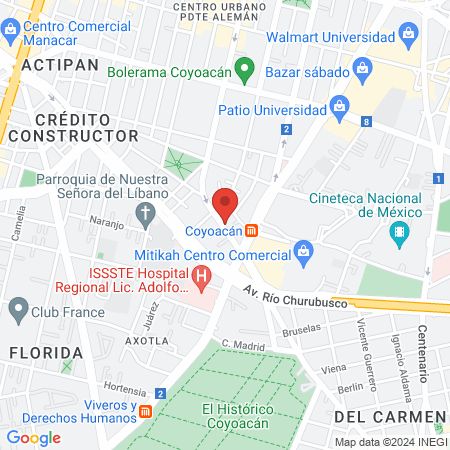 Consultorio de Endocrinología map