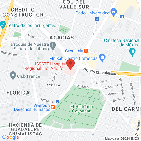 ISSSTE Hospital Regional Lic. Adolfo López Mateos map
