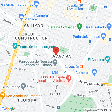 Dra. Adriana Moreno map