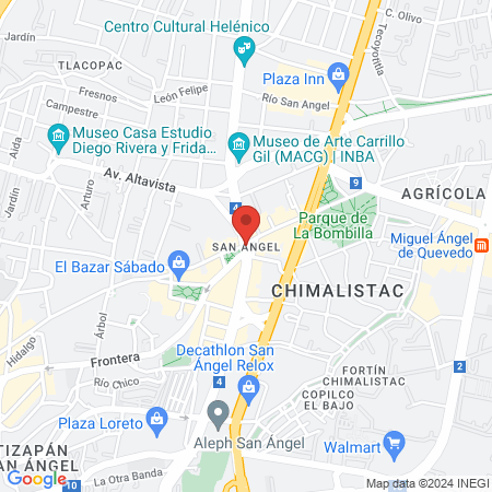 DR. ÁNGEL ALBERTO RUIZ CHOW PSIQUIATRA map