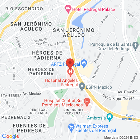 Urología y Cirugía Robótica Dr. Gerardo Tena map