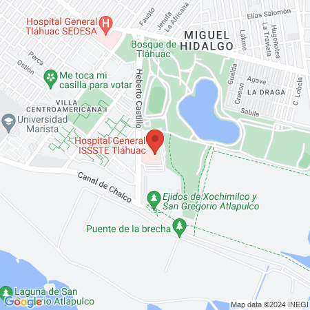 Hospital General ISSSTE Tláhuac map