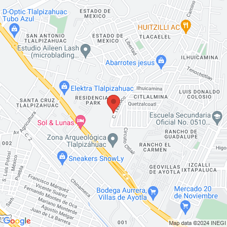 Clínica del Valle de Texcoco map