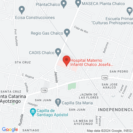 Hospital Materno Infantil Chalco Josefa Ortiz De Dominguez map