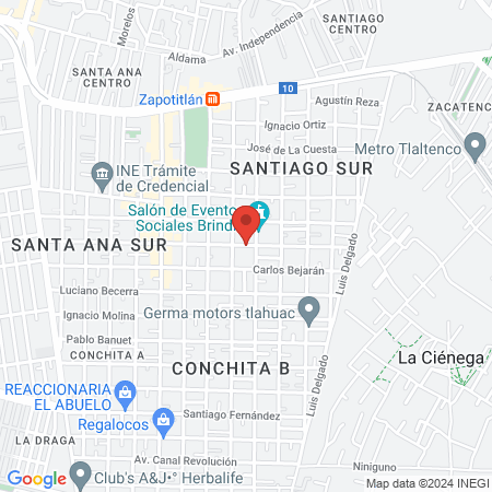 Escuela de Gimnasia Tláhuac map