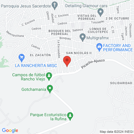 Spa Ajusco map